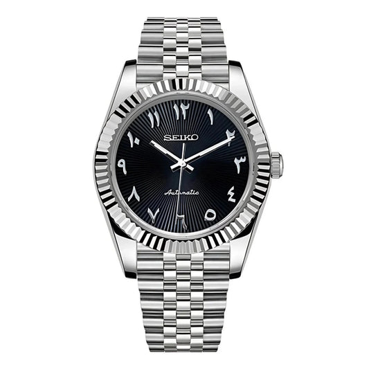 Black Textured Datejust Arabic Dial Mod