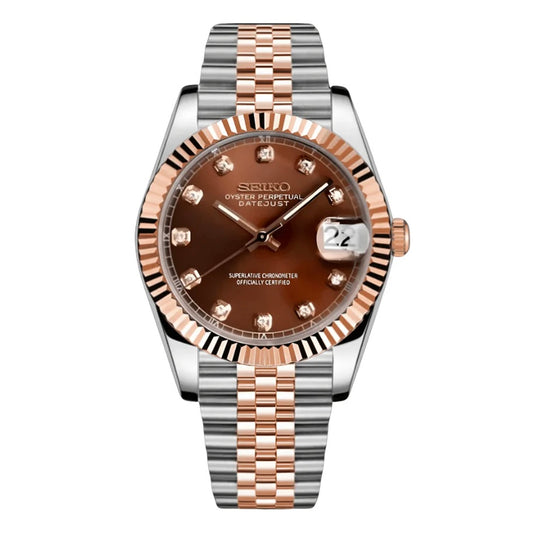 Chocolate Datejust Diamond Dial Mod