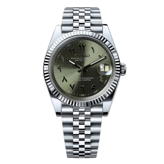 Olive Green Datejust Arabic Dial Mod
