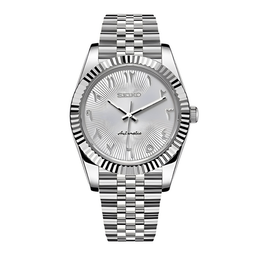 White Textured Datejust Arabic Dial Mod